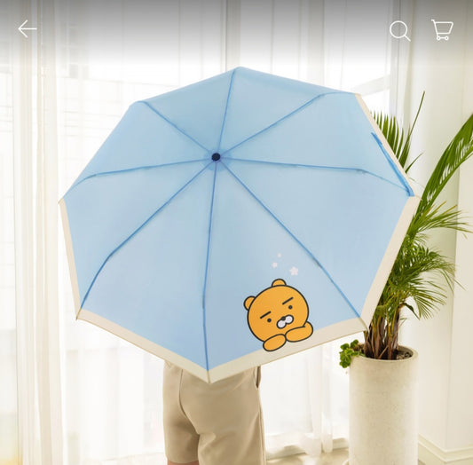 Kakao Friends: Foldable Umbrella  (Non-Automatic) Ryan 라이언 3단 수동 우산