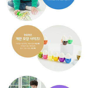 WOWKIDS EGGTOK (12 Colors) - Safe Kids Painting Kit (와우키즈 에그톡 12색 - 안전한 어린이 물감)