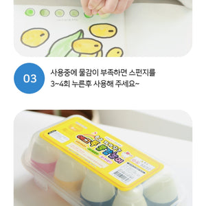 WOWKIDS EGGTOK (12 Colors) - Safe Kids Painting Kit (와우키즈 에그톡 12색 - 안전한 어린이 물감)