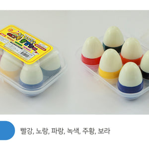 WOWKIDS EGGTOK (6 Colors) - Safe Kids Painting Kit (와우키즈 에그톡 6색 - 안전한 어린이 물감)