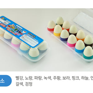 WOWKIDS EGGTOK (12 Colors) - Safe Kids Painting Kit (와우키즈 에그톡 12색 - 안전한 어린이 물감)