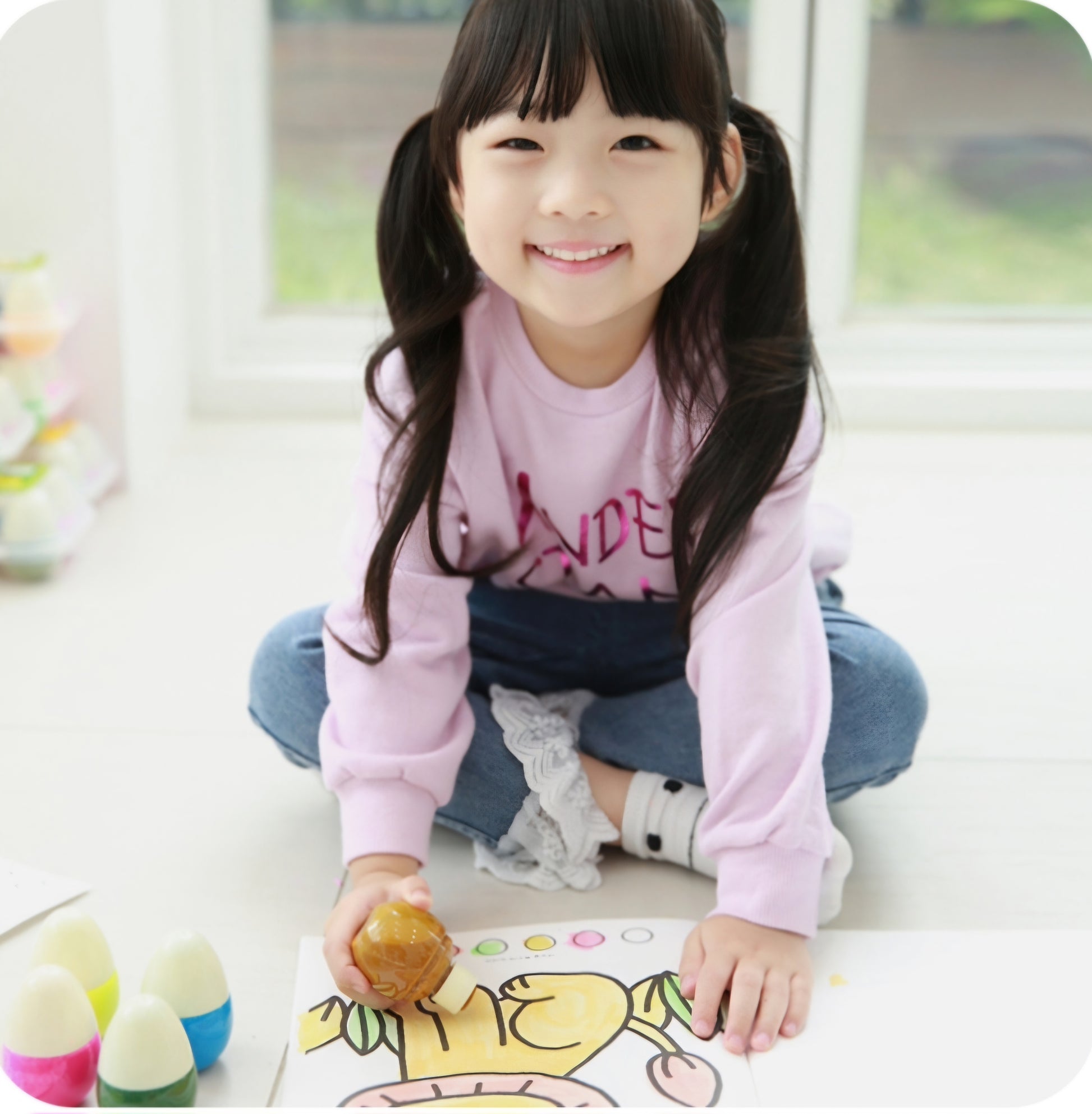 WOWKIDS EGGTOK (12 Colors) - Safe Kids Painting Kit (와우키즈 에그톡 12색 - 안전한 어린이 물감)