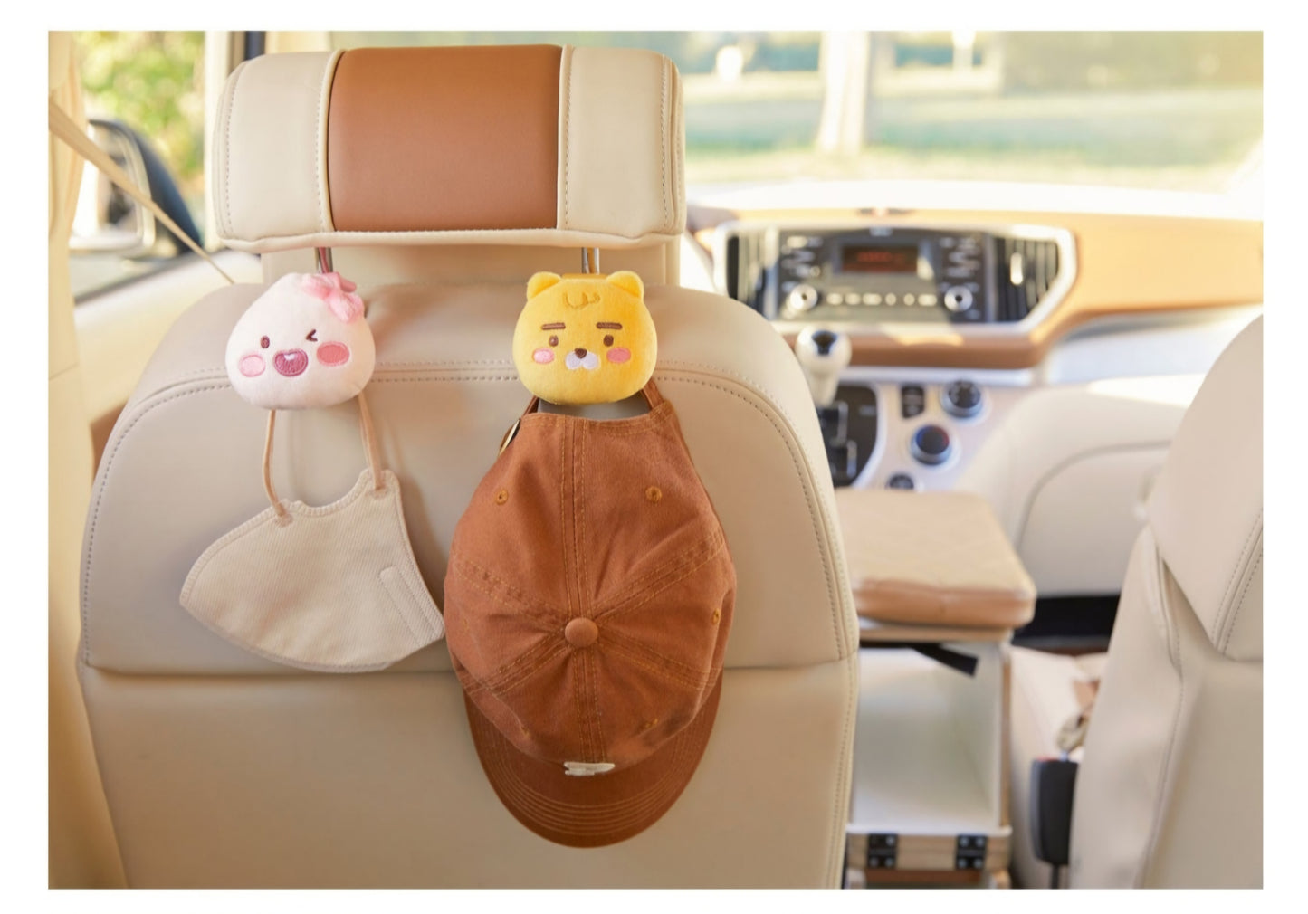 KAKAO FRIENDS Car Headrest Hanger (Holder) - Apeach (차량용 가방 걸이-어피치)