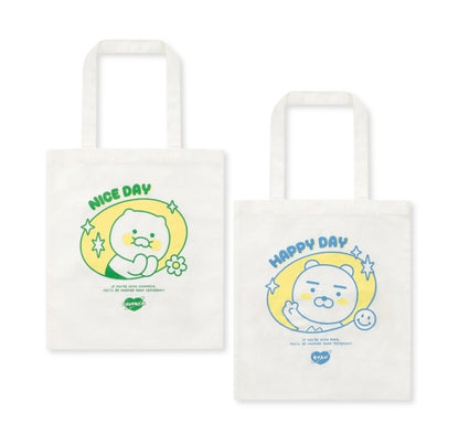 Kakao Friends: Nice Day Eco Bag (Choonsik, Ryan) -  나이스데이 에코백 (춘식이, 라이언)