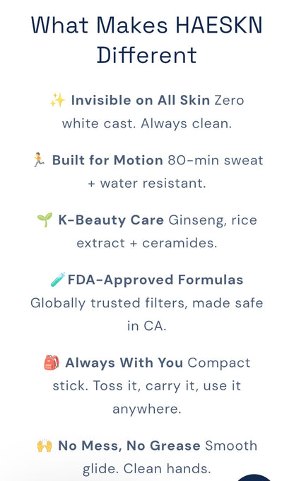 [HAESKN] FDA Approved Sunscreen Stick SPF 50