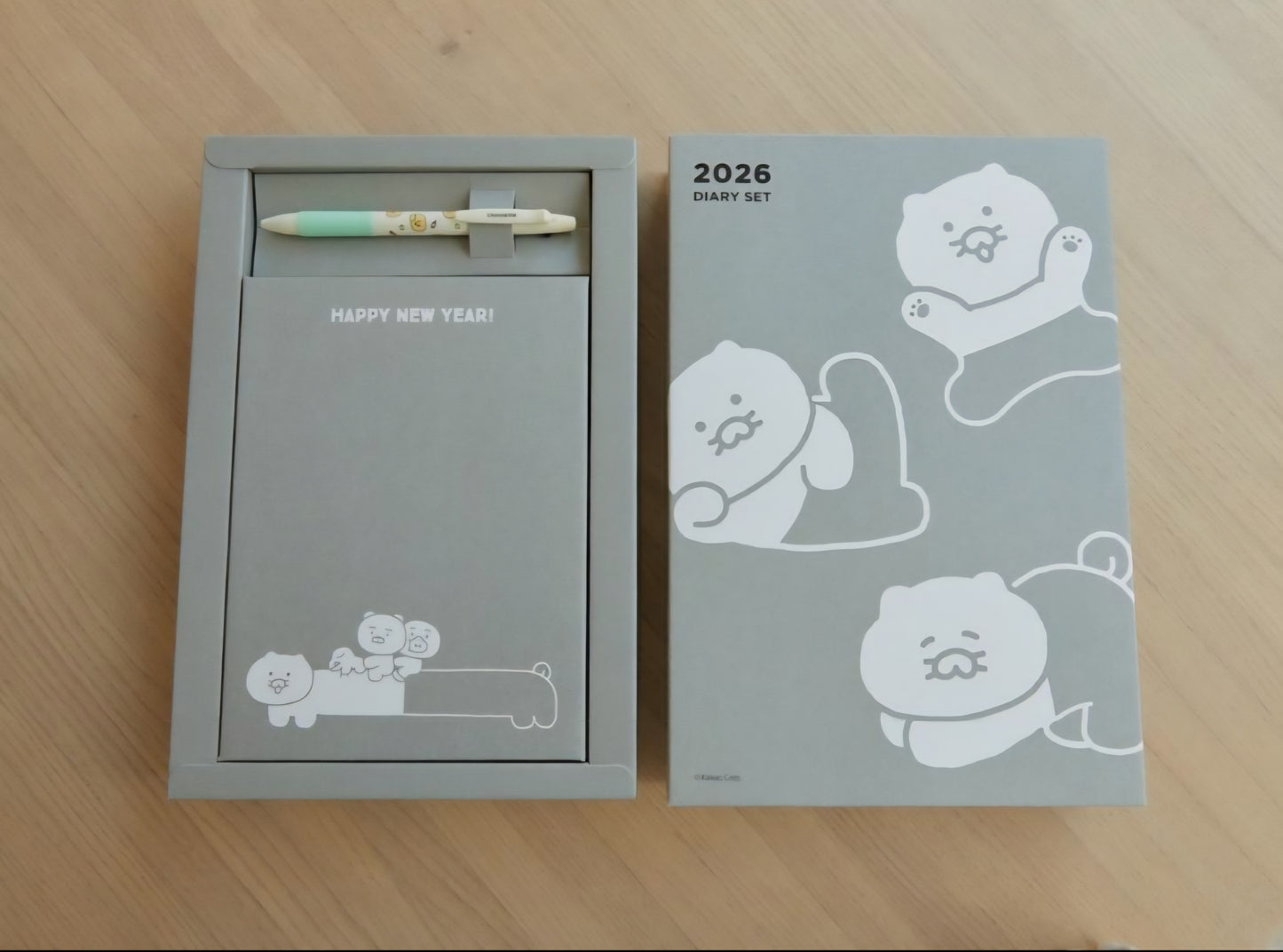 [KAKAO FRIENDS] 2026 Choonsik Diary Set (Gray & Green)
