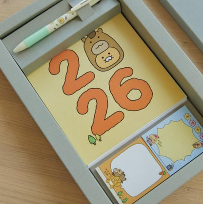 [KAKAO FRIENDS] 2026 Choonsik Diary Set (Gray & Green)