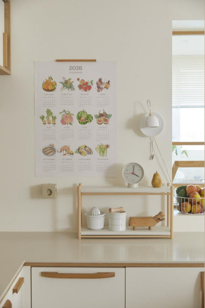 [KAKAO FRIENDS] 2026 Choonsik Poster Calendar SKorean Season Foods Info