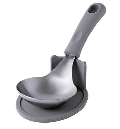 국민 국자, 전현무 국자 (받침대 포함) 8 칼라 - Widr Head Serving Spoon with Silicon Handle