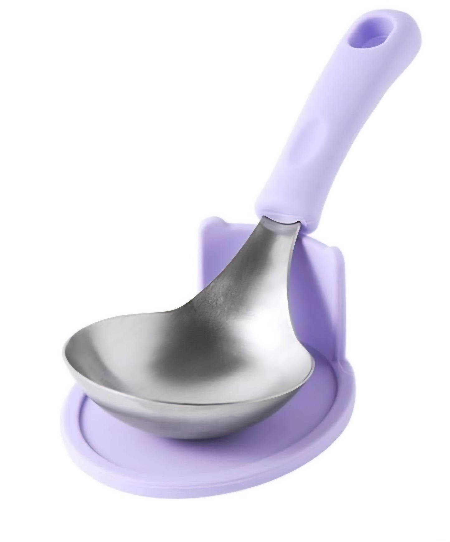 국민 국자, 전현무 국자 (받침대 포함) 8 칼라 - Widr Head Serving Spoon with Silicon Handle