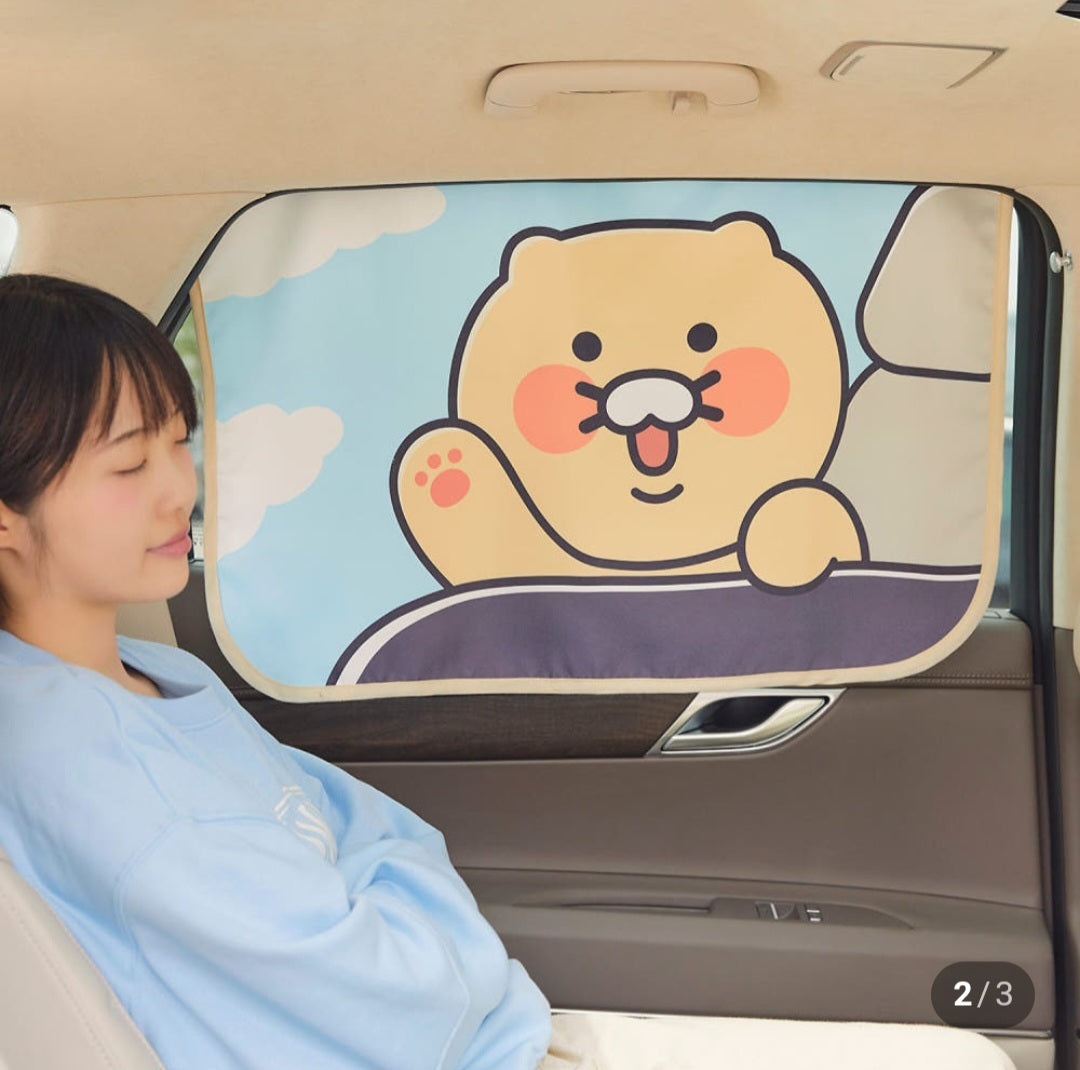 [KAKAO FRIENDS] Choonsik Car Curtain 1P - 춘식이 차량용 커튼 1P