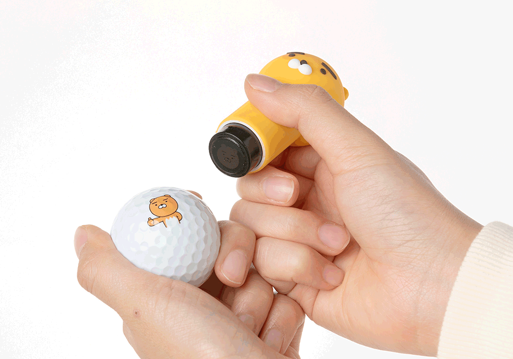 Kakao Friends: Silicone Golf Ball Stamp-Ryan 실리콘 골프볼 스탬프-라이언