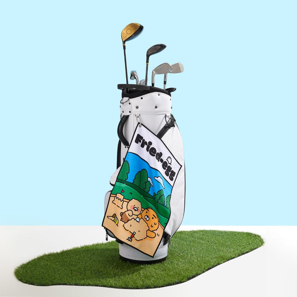 Kakao Friends: Sand Play Golf Club Towel - Lachun 샌드 플레이 골프 클럽 타월 - 라춘