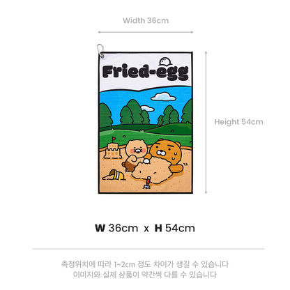 Kakao Friends: Sand Play Golf Club Towel - Lachun 샌드 플레이 골프 클럽 타월 - 라춘