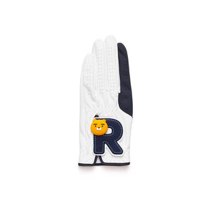 Kakao Friends: Friends Ball Marker Men's One-Hand Synthetic Leather Gloves - Ryan (Navy) 프렌즈 볼마커 남성 한손 합피장갑 - 라이언 (네이비)