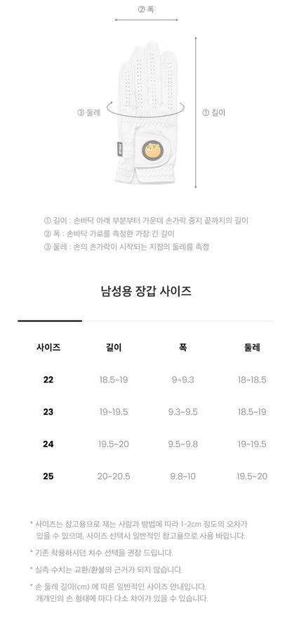 Kakao Friends: Basic men's sheepskin one-hand gloves - Ryan 베이직 남성 양피 한손장갑 - 라이언