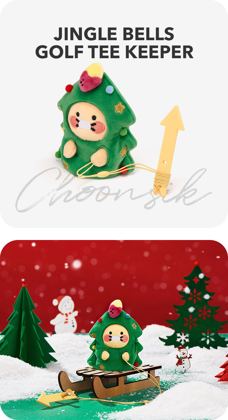 Kakao Friends: Jingle Bell Golf Tee Keeper - Choonsik 징글벨 골프티 키퍼 - 춘식이