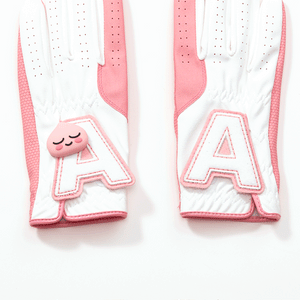 KAKAO FRIENDS: Friends Ball Marker Women's Both Hands Synthetic Leather Gloves - Apeach  프렌즈 볼마커 여성 양손 합피장갑 - 어피치
