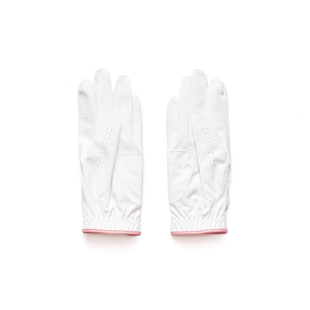 Kakao Friends: Basic women's leather double-handed gloves - Apeach 베이직 여성 합피 양손장갑 - 어피치