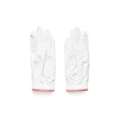 Kakao Friends: Basic women's leather double-handed gloves - Apeach 베이직 여성 합피 양손장갑 - 어피치