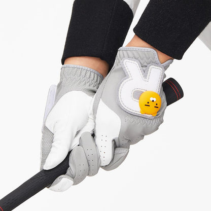 Kakao Friends: Friends Ball Marker Women's Two-Handed Synthetic Leather Gloves - Ryan 프렌즈 볼마커 여성 양손 합피장갑 - 라이언