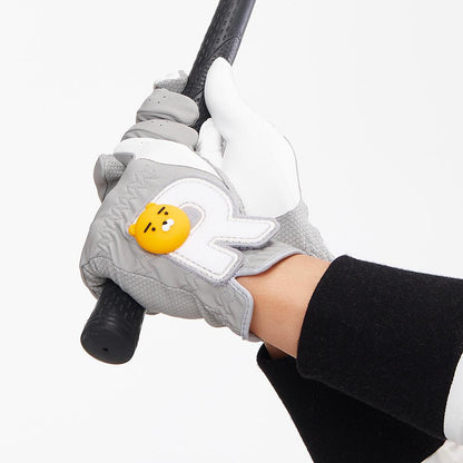 Kakao Friends: Friends Ball Marker Women's Two-Handed Synthetic Leather Gloves - Ryan 프렌즈 볼마커 여성 양손 합피장갑 - 라이언