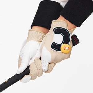 Kakao Friends: Friends Ball Marker Women's Two-Handed Synthetic Gloves - Chunsik 프렌즈 볼마커 여성 양손 합피장갑 - 춘식이