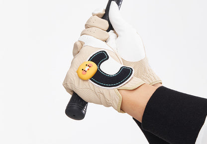 Kakao Friends: Friends Ball Marker Women's Two-Handed Synthetic Gloves - Chunsik 프렌즈 볼마커 여성 양손 합피장갑 - 춘식이