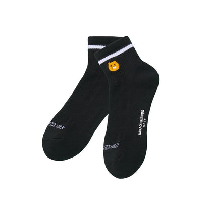 Kakao Friends: Let's Party Men's Medium Neck Socks - Ryan (Black) 렛츠파티 남성 중목 양말 - 라이언 (블랙)