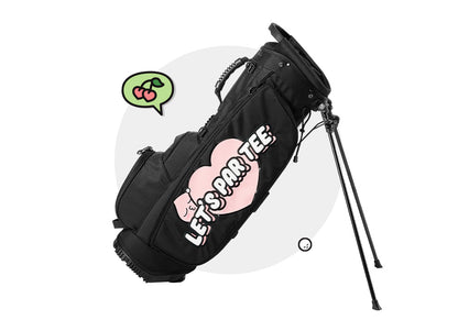 Kakao Friends: Let's Party Stand Caddy Bag - Apeach (Black) 렛츠파티 스탠드 캐디백 - 어피치 (블랙)