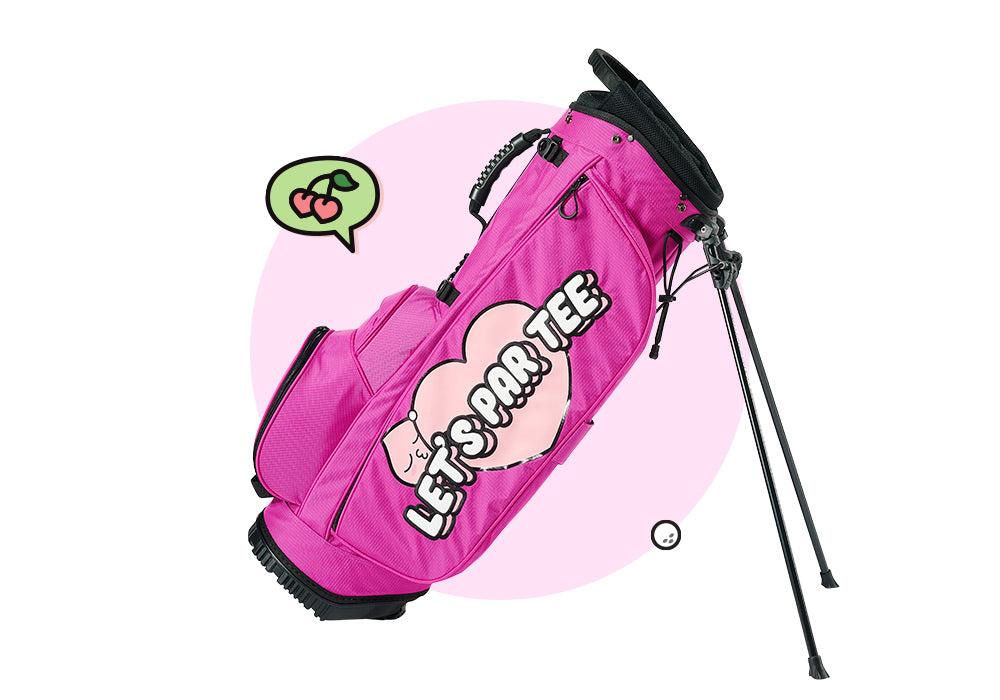 Kakao Friends: Let's Party Stand Caddy Bag - Apeach (Pink) 렛츠파티 스탠드 캐디백 - 어피치(핑크)