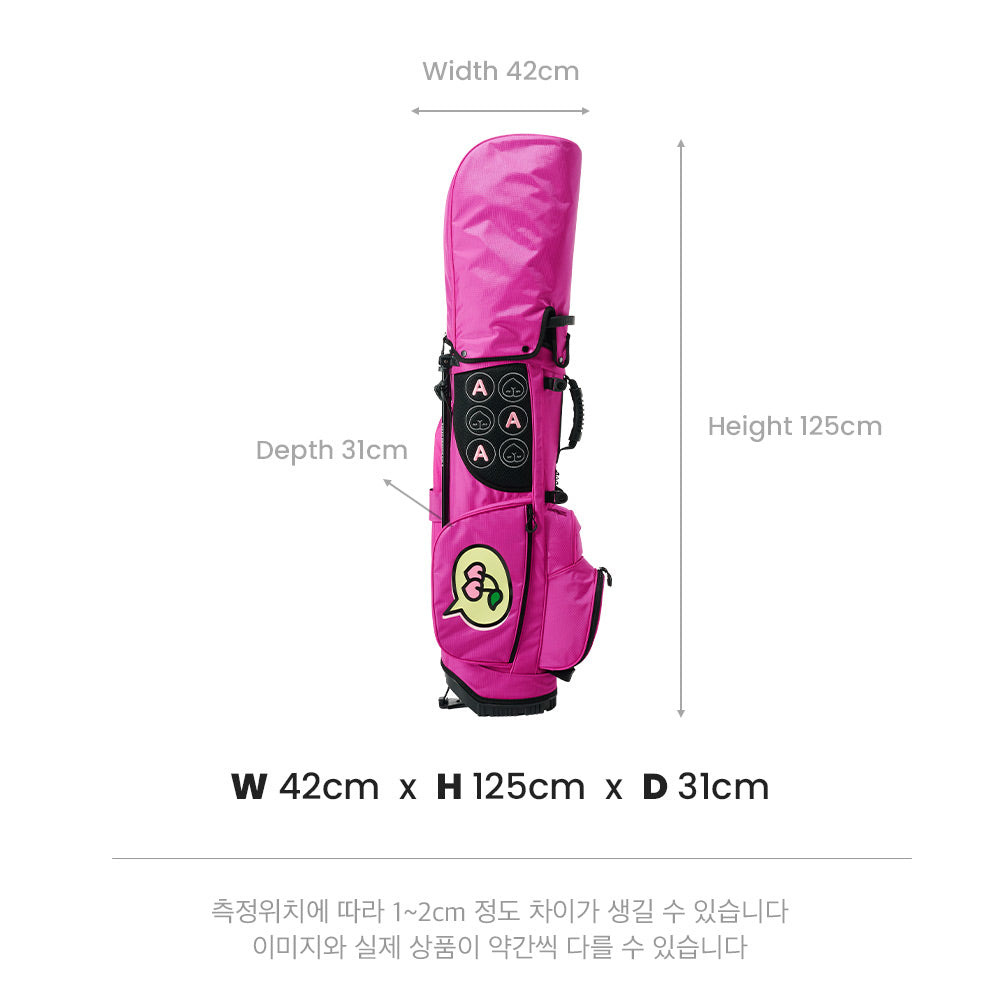 Kakao Friends: Let's Party Stand Caddy Bag - Apeach (Pink) 렛츠파티 스탠드 캐디백 - 어피치(핑크)