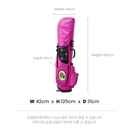 Kakao Friends: Let's Party Stand Caddy Bag - Apeach (Pink) 렛츠파티 스탠드 캐디백 - 어피치(핑크)