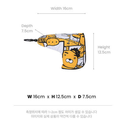 Kakao Friends: Cartoon Putter Cover Blade-Ryan 카툰 퍼터커버 블레이드-라이언