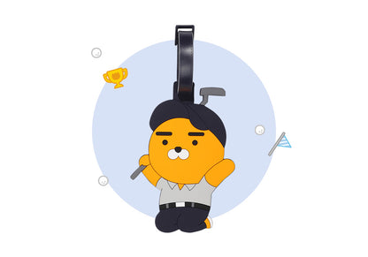 Kakao Friends: Golf lens name tag-Ryan 골프렌즈 네임택-라이언