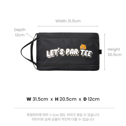 Kakao Friends: Let’s Party Shoe Bag – Ryan (Black) 렛츠파티 슈즈백 - 라이언 (블랙)