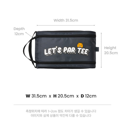 Kakao Friends: Let’s Party Shoe Bag – Ryan (Gray) 렛츠파티 슈즈백 - 라이언 (그레이)