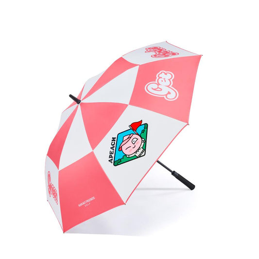 Kakao Friends: Gogreen Checker Umbrella – Apeach 고그린 체커 우산 - 어피치