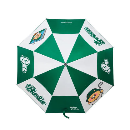 Kakao Friends: Gogreen Checker Umbrella - Choonsik 고그린 체커 우산 - 춘식이