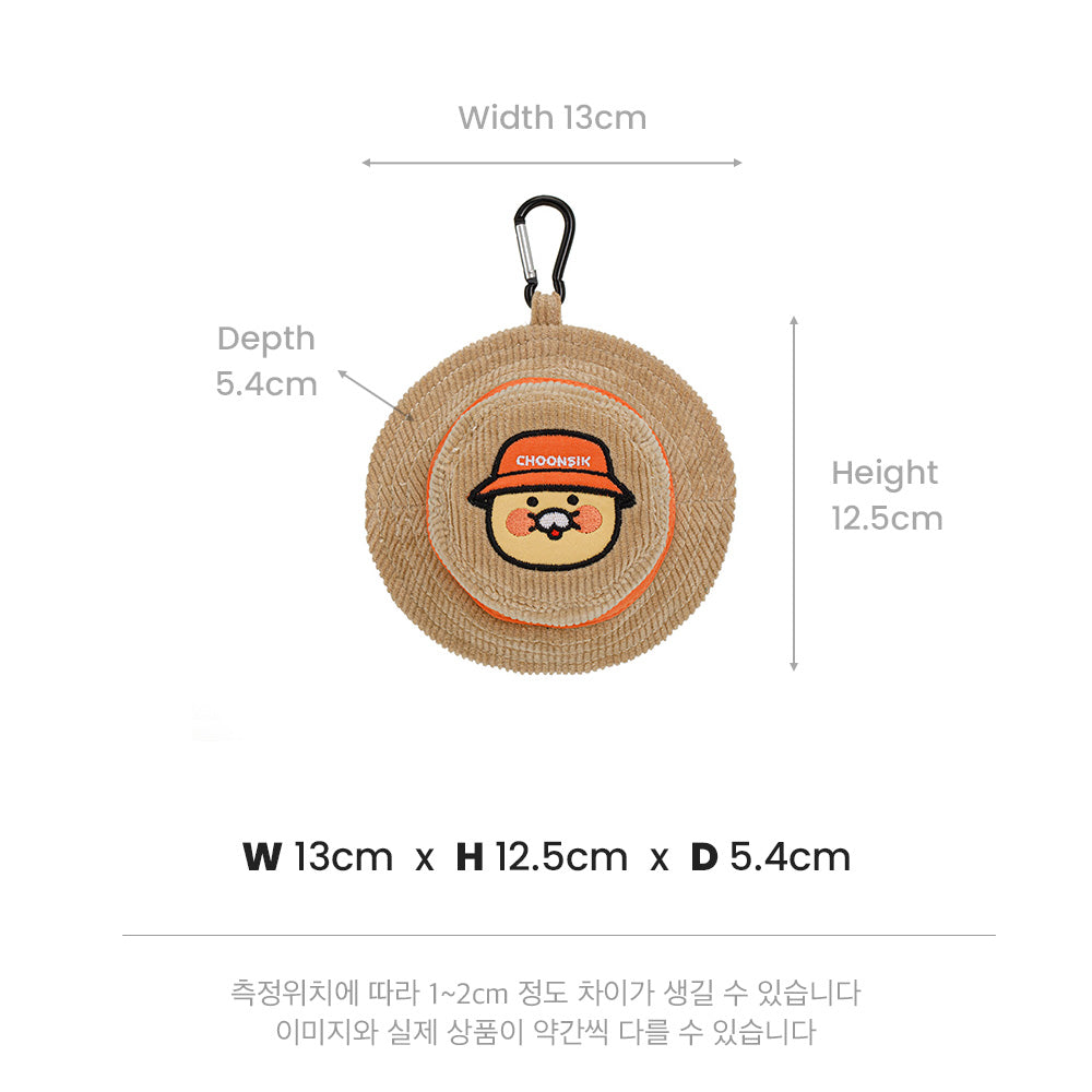 Kakao Friends: Golf Lens Bucket Hat Ball Pouch-Chunsik (Beige) 골프렌즈 버킷햇 볼파우치-춘식이(베이지)