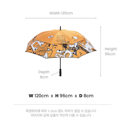 Kakao Friends: Cartoon two-stage umbrella (yellow) 카툰 2단우산(옐로우)