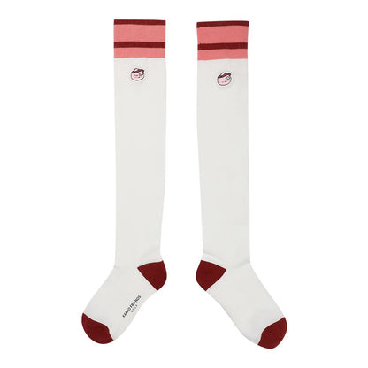 Kakao Friends: Golf Lens Over Knee Socks - Apeach 골프렌즈 오버 니삭스-어피치