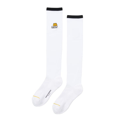 KAKAO FRIENDS: Let's Party Cool Over Knee Socks - Ryan (White) 렛츠파티 냉감 오버 니삭스 - 라이언(화이트)