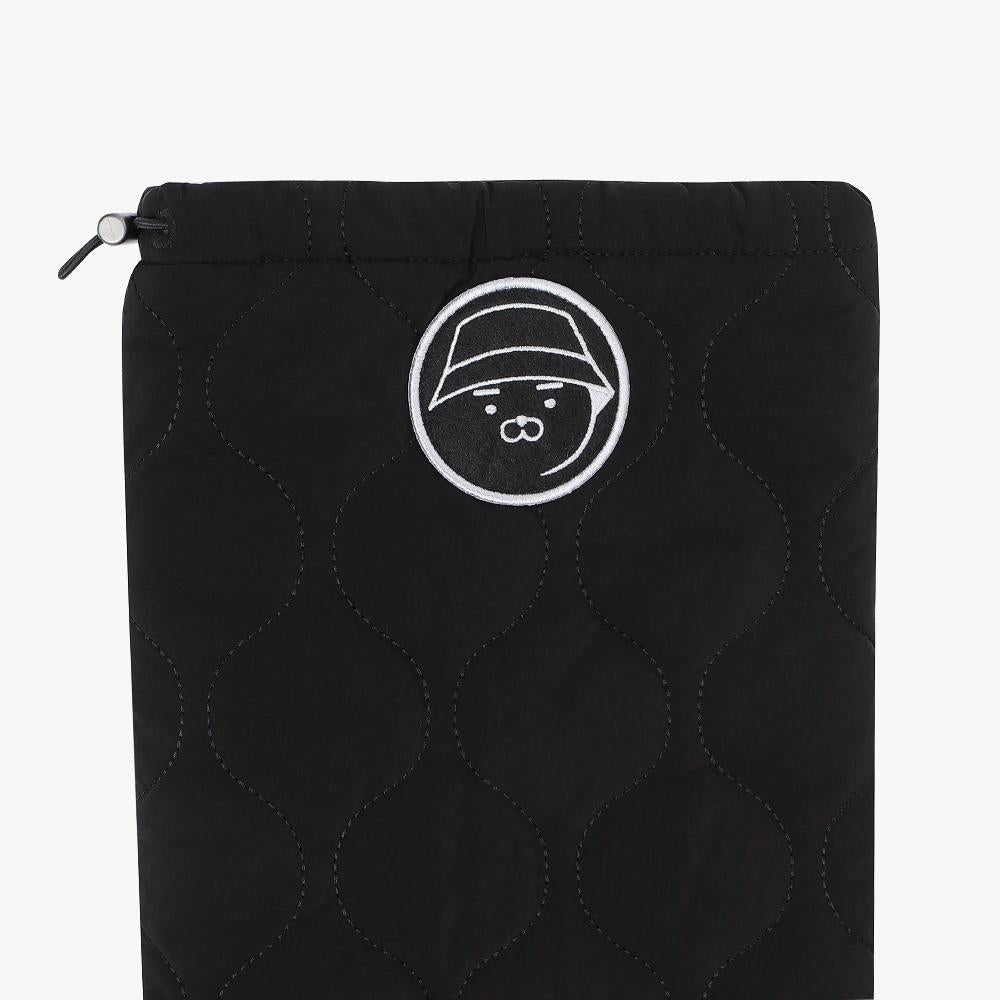 Kakao Friends: Golf Lens Padded Leg Warmer-Ryan (Black) 골프렌즈 패딩 레그 워머-라이언(블랙)