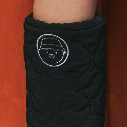 Kakao Friends: Golf Lens Padded Leg Warmer-Ryan (Black) 골프렌즈 패딩 레그 워머-라이언(블랙)