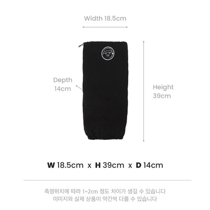 Kakao Friends: Golf Lens Padded Leg Warmer-Ryan (Black) 골프렌즈 패딩 레그 워머-라이언(블랙)