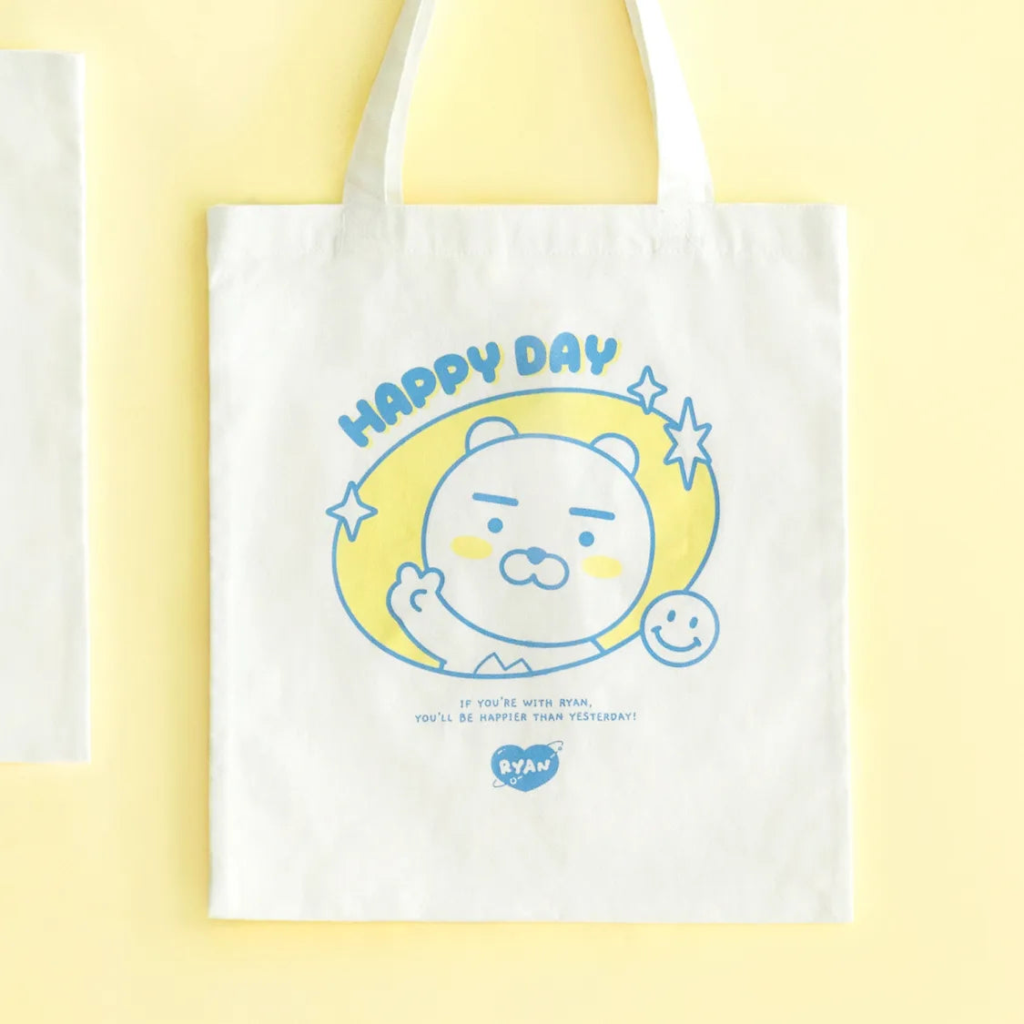 Kakao Friends: Nice Day Eco Bag (Choonsik, Ryan) -  나이스데이 에코백 (춘식이, 라이언)