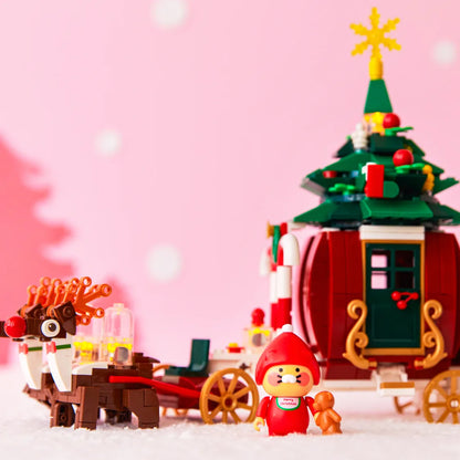 [KAKAO FRIENDS] Merry Choon Christmas Brick Figure Ryan & Choonsik - 메리춘크리스마스 라이언 춘식이 브릭 피규어 크리스마스 선물 블럭