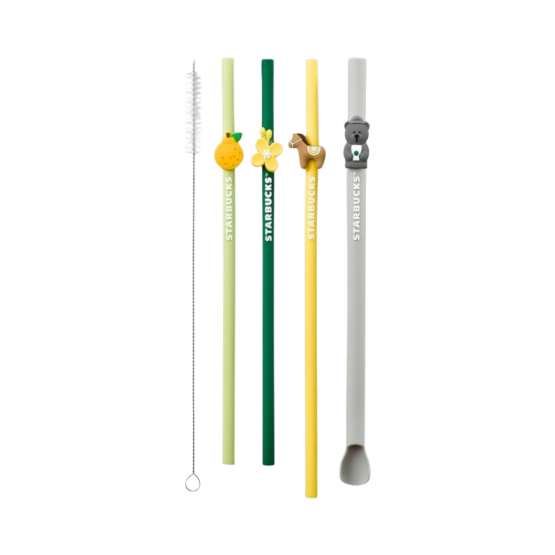 [K-Starbucks] Jeji Island Special Edition Silicon Straw 4pc Set - 스타벅스 제주 스페셜 에디션 실리콘 빨대 4개 세트