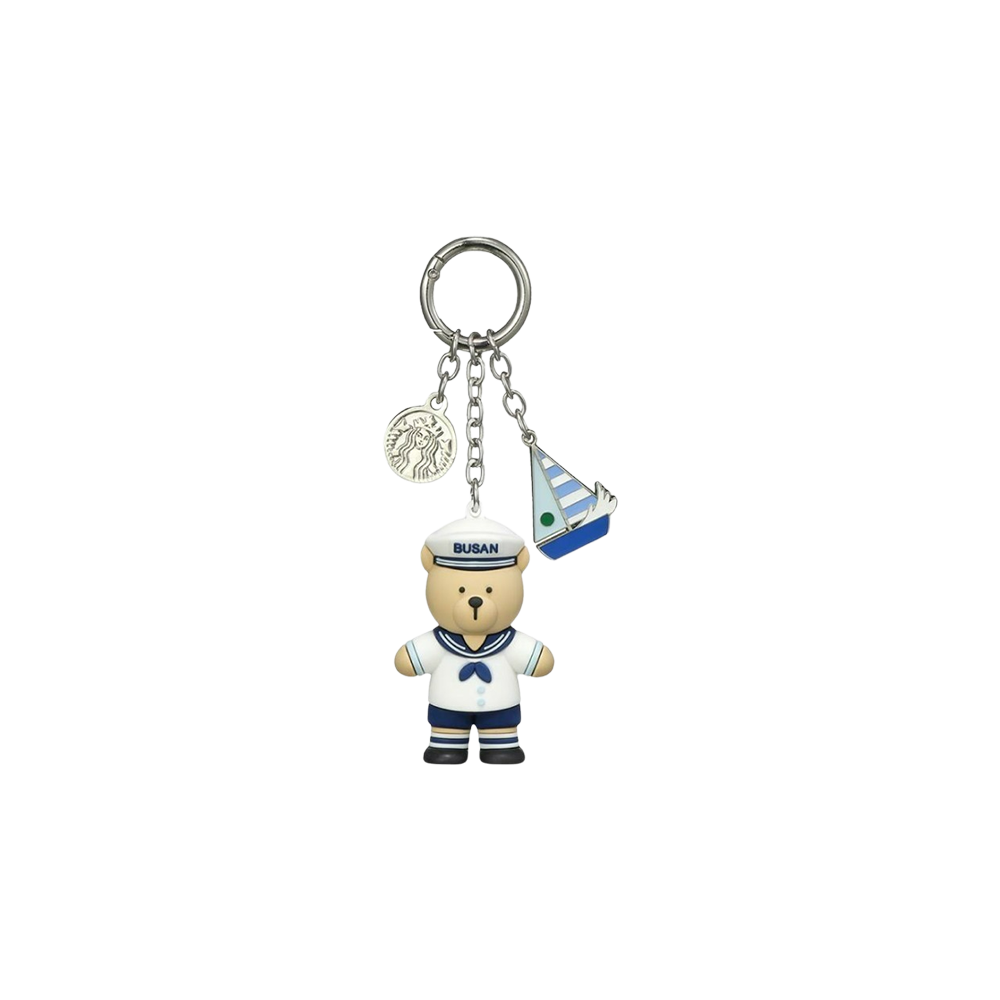 [K-Starbucks] Korean Regional Collection BUSAN KEYCHAIN 스타벅스 안녕 부산 베어리스타 키체인